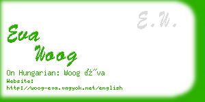 eva woog business card